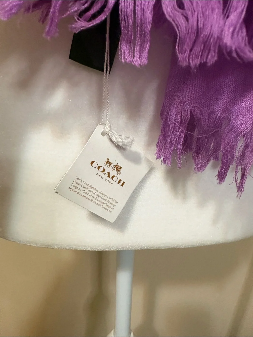 COACH Purple Women's Fashion Scarf - Lightweight Stylish Wrap